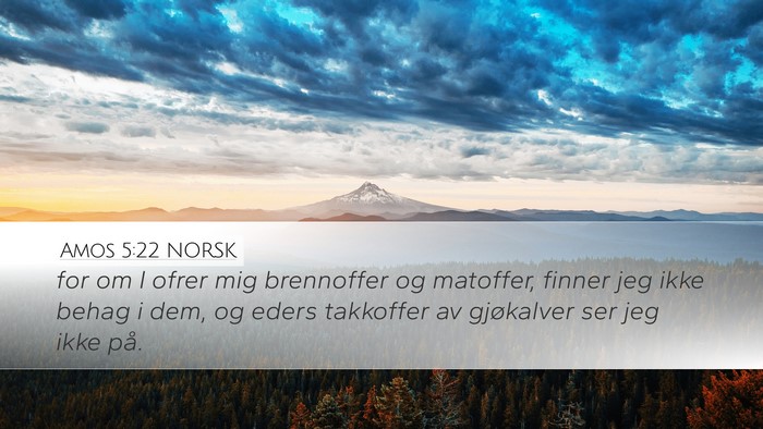 Amos 5:22 NORSK Bible Verse Image
