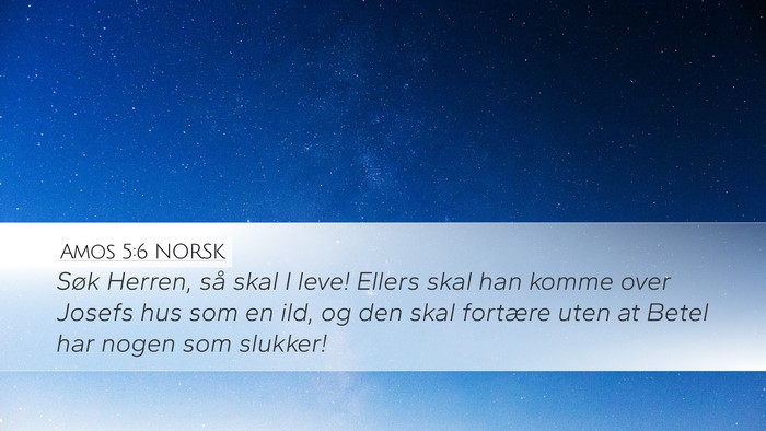 Amos 5:6 NORSK Bible Verse Image