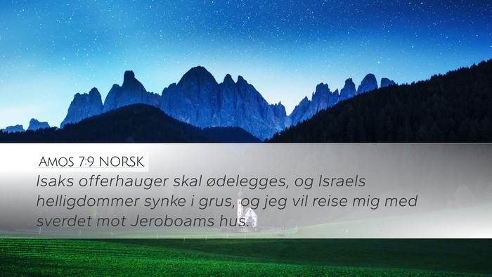Amos 7:9 NORSK Bible Verse Image