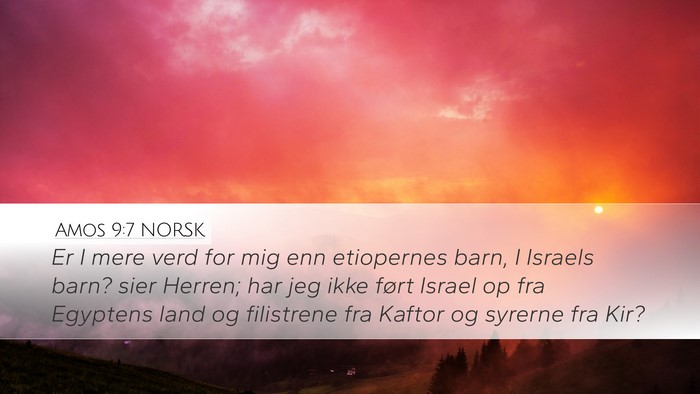 Amos 9:7 NORSK Bible Verse Image