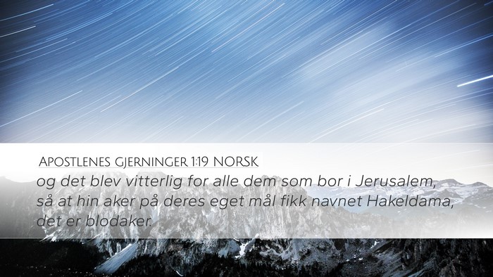 Apostlenes gjerninger 1:19 NORSK Bible Verse Image