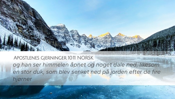 Apostlenes gjerninger 10:11 NORSK Bible Verse Image