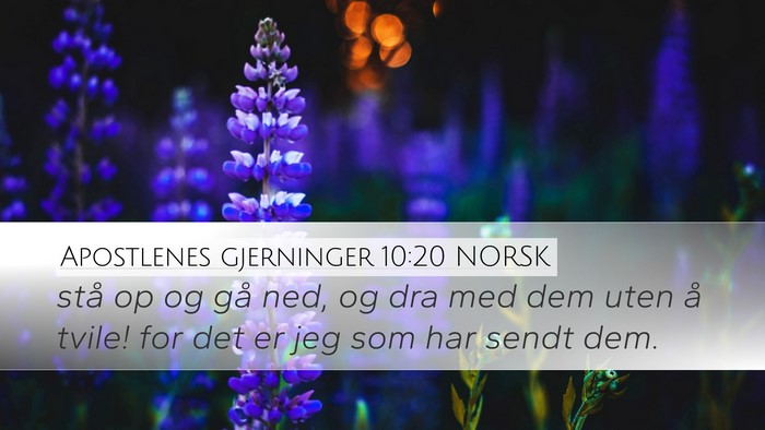 Apostlenes gjerninger 10:20 NORSK Bible Verse Image