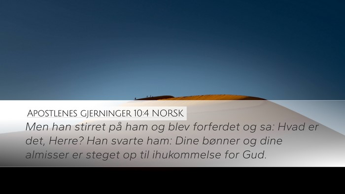 Apostlenes gjerninger 10:4 NORSK Bible Verse Image
