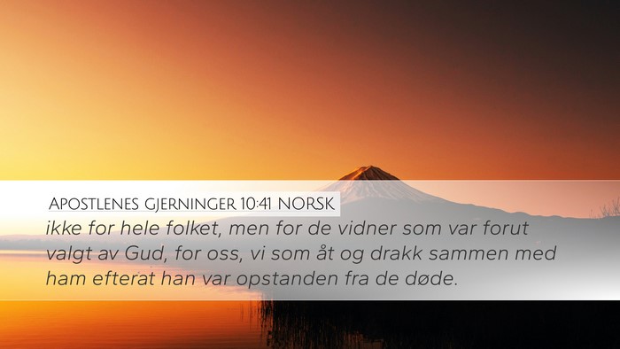 Apostlenes gjerninger 10:41 NORSK Bible Verse Image