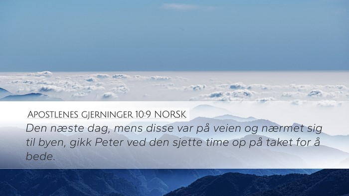 Apostlenes gjerninger 10:9 NORSK Bible Verse Image