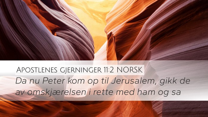 Apostlenes gjerninger 11:2 NORSK Bible Verse Image
