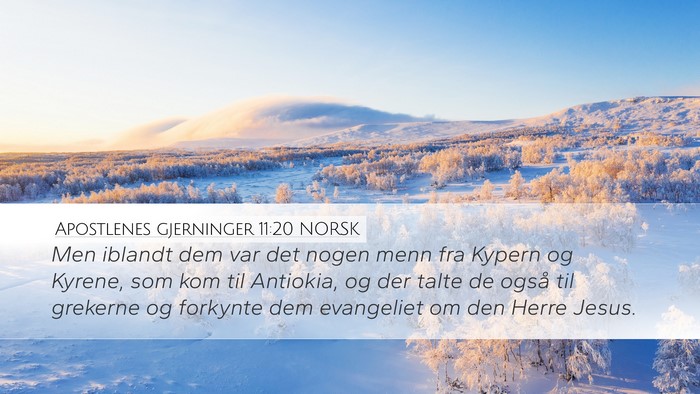 Apostlenes gjerninger 11:20 NORSK Bible Verse Image