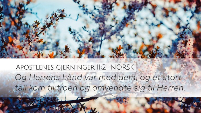 Apostlenes gjerninger 11:21 NORSK Bible Verse Image