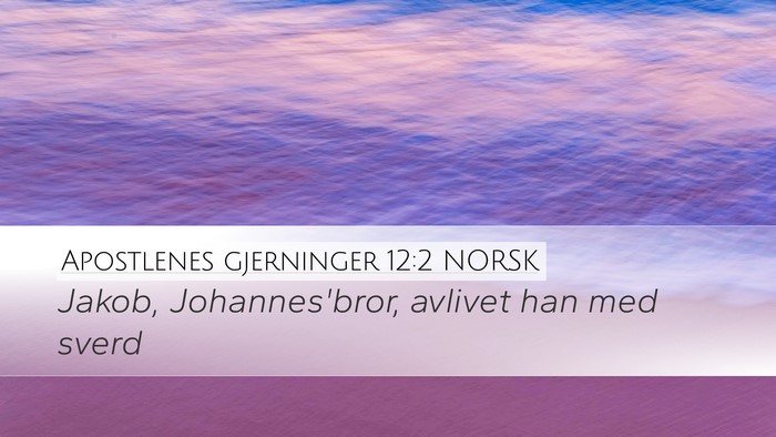 Apostlenes gjerninger 12:2 NORSK Bible Verse Image