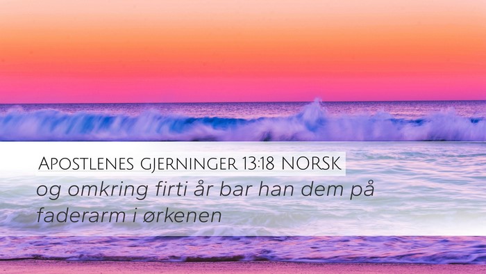 Apostlenes gjerninger 13:18 NORSK Bible Verse Image