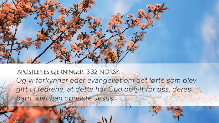 Apostlenes gjerninger 13:32 NORSK Bible Verse Image