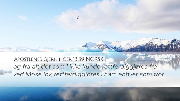 Apostlenes gjerninger 13:39 NORSK Bible Verse Image
