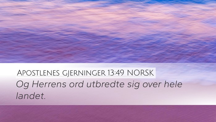 Apostlenes gjerninger 13:49 NORSK Bible Verse Image