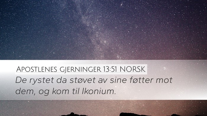 Apostlenes gjerninger 13:51 NORSK Bible Verse Image