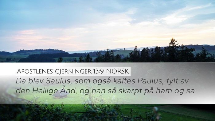 Apostlenes gjerninger 13:9 NORSK Bible Verse Image