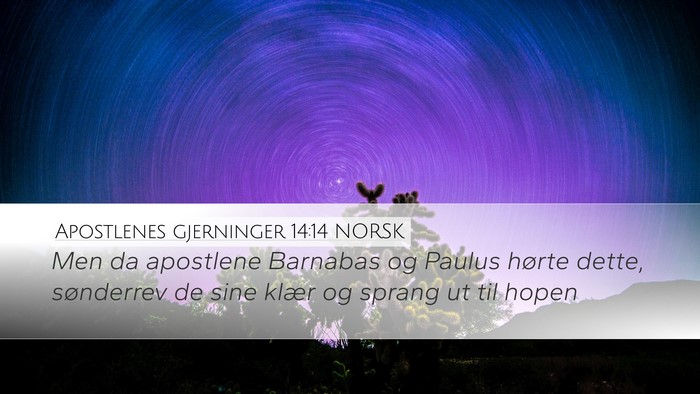 Apostlenes gjerninger 14:14 NORSK Bible Verse Image