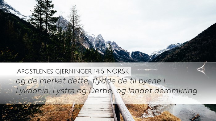 Apostlenes gjerninger 14:6 NORSK Bible Verse Image