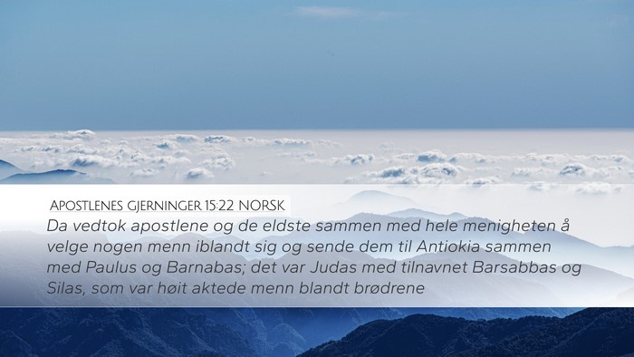 Apostlenes gjerninger 15:22 NORSK Bible Verse Image