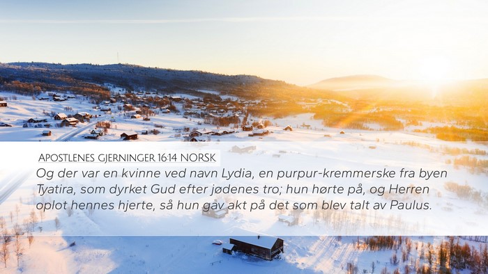 Apostlenes gjerninger 16:14 NORSK Bible Verse Image