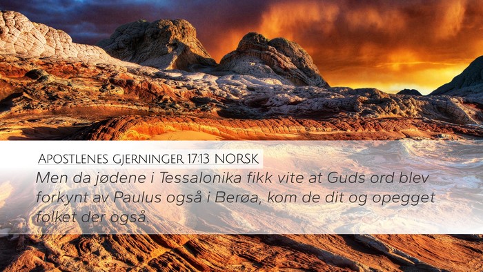 Apostlenes gjerninger 17:13 NORSK Bible Verse Image