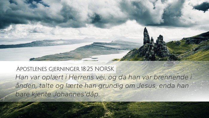 Apostlenes gjerninger 18:25 NORSK Bible Verse Image
