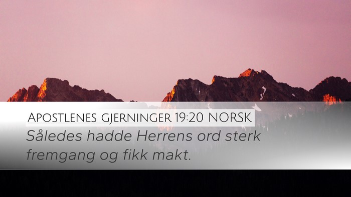 Apostlenes gjerninger 19:20 NORSK Bible Verse Image