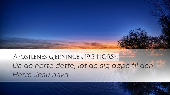 Apostlenes gjerninger 19:5 NORSK Bible Verse Image