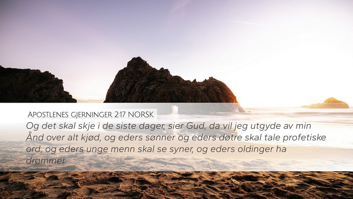 Apostlenes gjerninger 2:17 NORSK Bible Verse Image