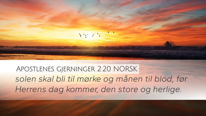 Apostlenes gjerninger 2:20 NORSK Bible Verse Image