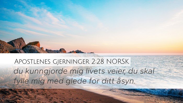Apostlenes gjerninger 2:28 NORSK Bible Verse Image