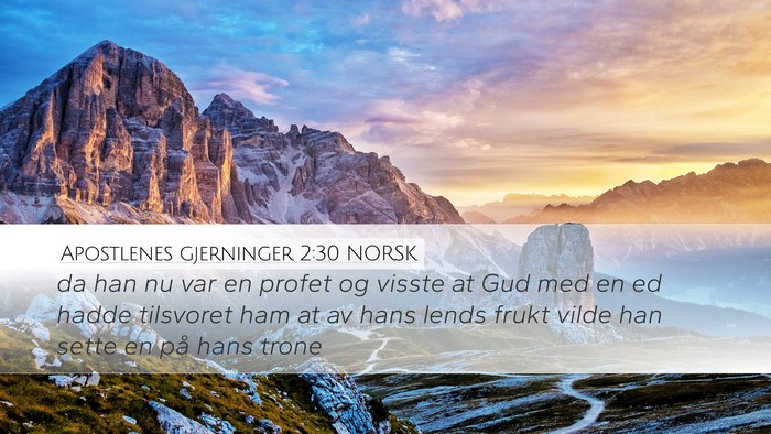 Apostlenes gjerninger 2:30 NORSK Bible Verse Image