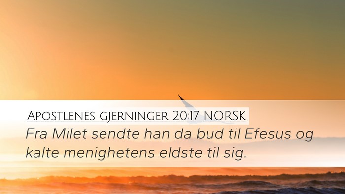 Apostlenes gjerninger 20:17 NORSK Bible Verse Image