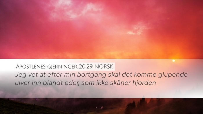 Apostlenes gjerninger 20:29 NORSK Bible Verse Image