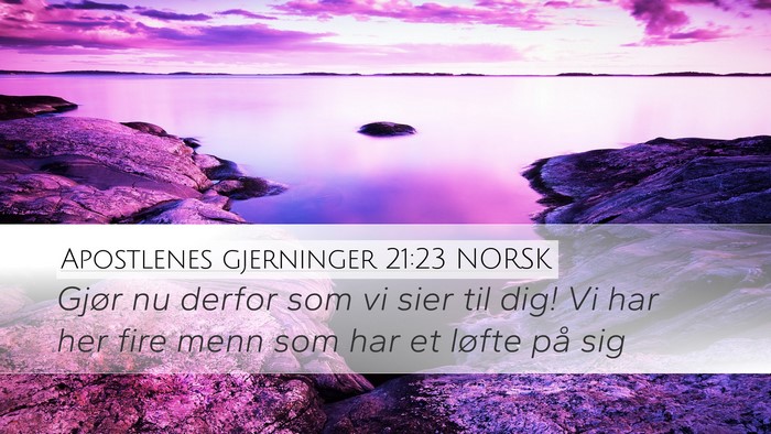 Apostlenes gjerninger 21:23 NORSK Bible Verse Image
