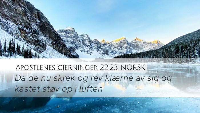 Apostlenes gjerninger 22:23 NORSK Bible Verse Image