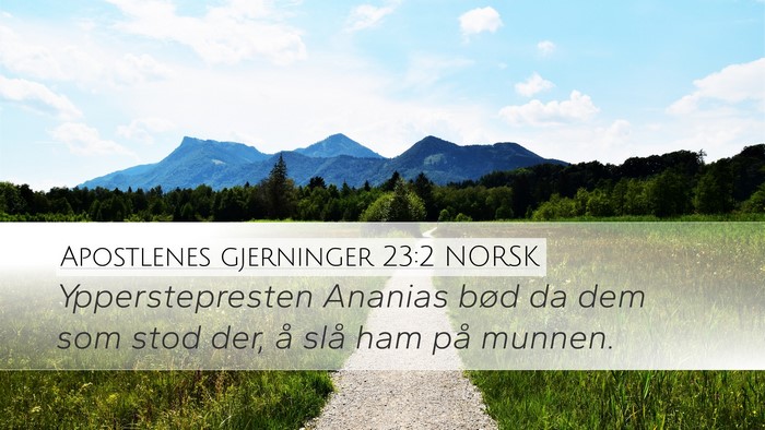 Apostlenes gjerninger 23:2 NORSK Bible Verse Image