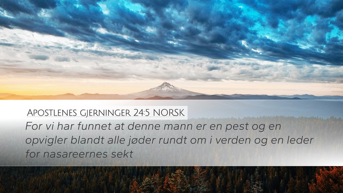 Apostlenes gjerninger 24:5 NORSK Bible Verse Image