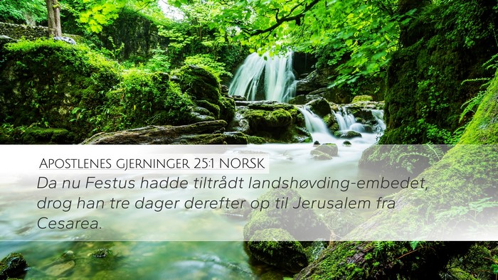 Apostlenes gjerninger 25:1 NORSK Bible Verse Image