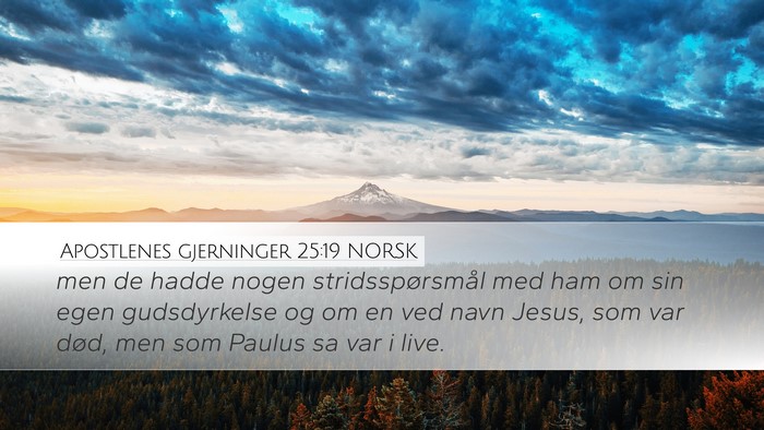 Apostlenes gjerninger 25:19 NORSK Bible Verse Image