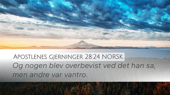 Apostlenes gjerninger 28:24 NORSK Bible Verse Image