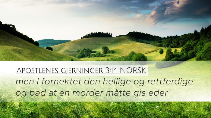 Apostlenes gjerninger 3:14 NORSK Bible Verse Image