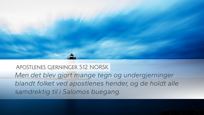 Apostlenes gjerninger 5:12 NORSK Bible Verse Image