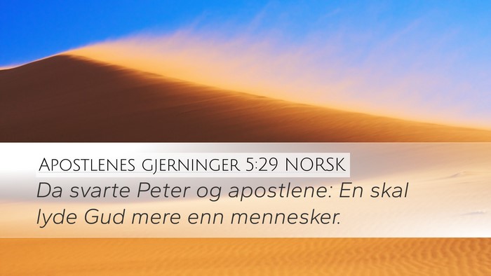 Apostlenes gjerninger 5:29 NORSK Bible Verse Image