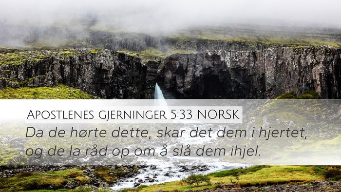 Apostlenes gjerninger 5:33 NORSK Bible Verse Image