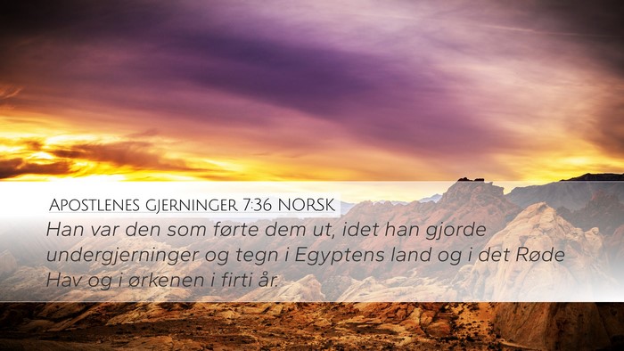 Apostlenes gjerninger 7:36 NORSK Bible Verse Image