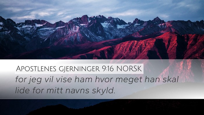 Apostlenes gjerninger 9:16 NORSK Bible Verse Image