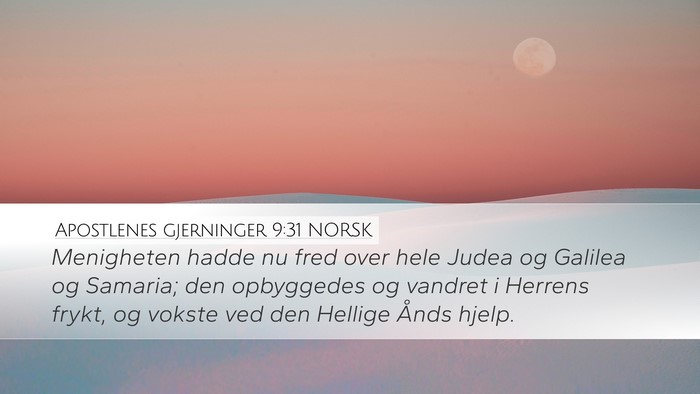 Apostlenes gjerninger 9:31 NORSK Bible Verse Image