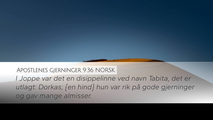 Apostlenes gjerninger 9:36 NORSK Bible Verse Image