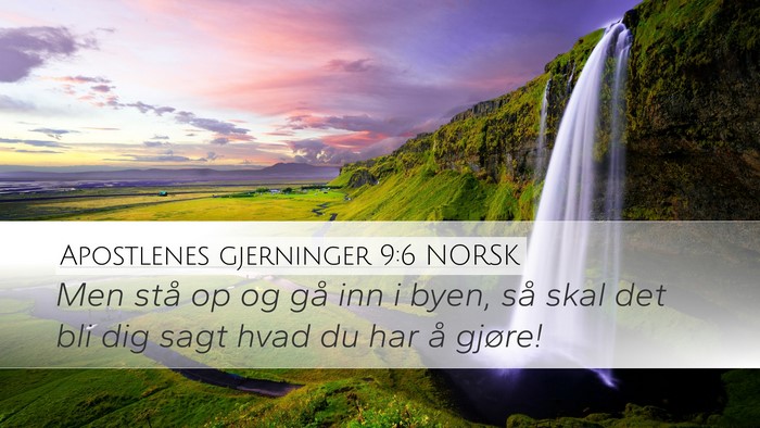 Apostlenes gjerninger 9:6 NORSK Bible Verse Image